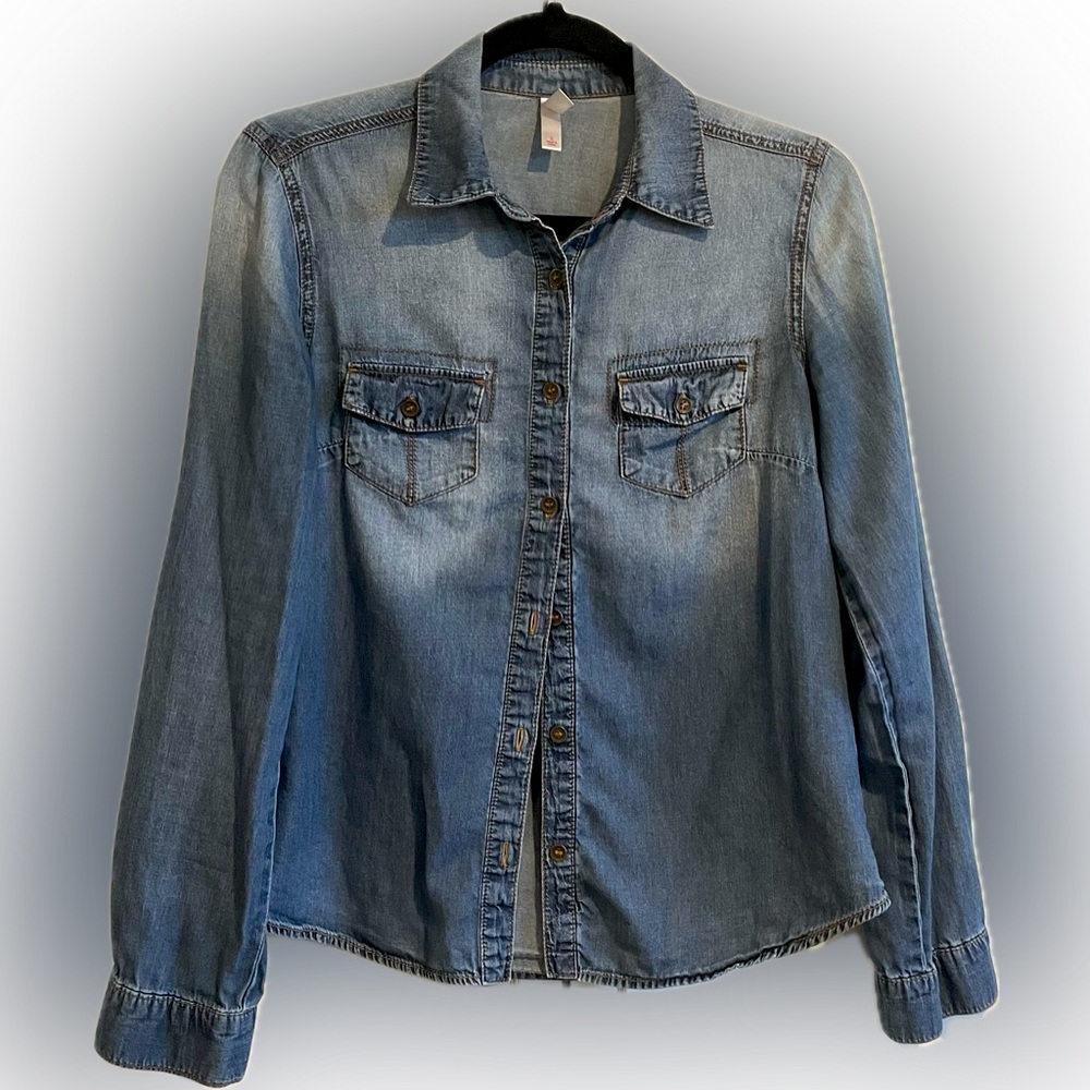 Denim button down shirt